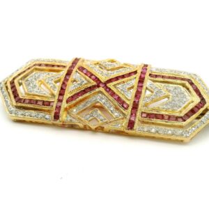 #158 Brosche Gelbgold und Weißgold | Yellow Gold and White Gold Brooch