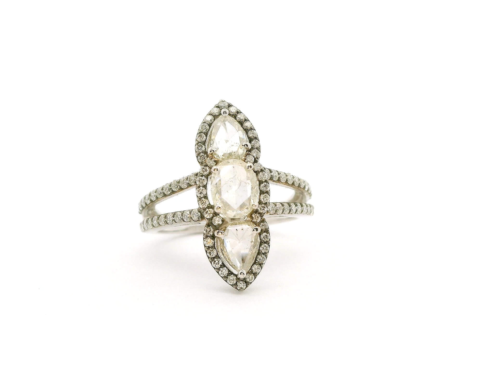 #162 Ring Weißgold mit Brillanten & Diamanten | Ring White Gold With Diamonds & Diamonds