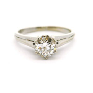 #164 Ring Solitär Weißgold | White Gold Solitaire Ring