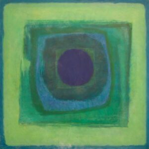 #191 Unbekannter Künstler, Abstrakte Darstellung in Grün und Blau | Unknown Artist, Abstract Composition in Green and Blue
