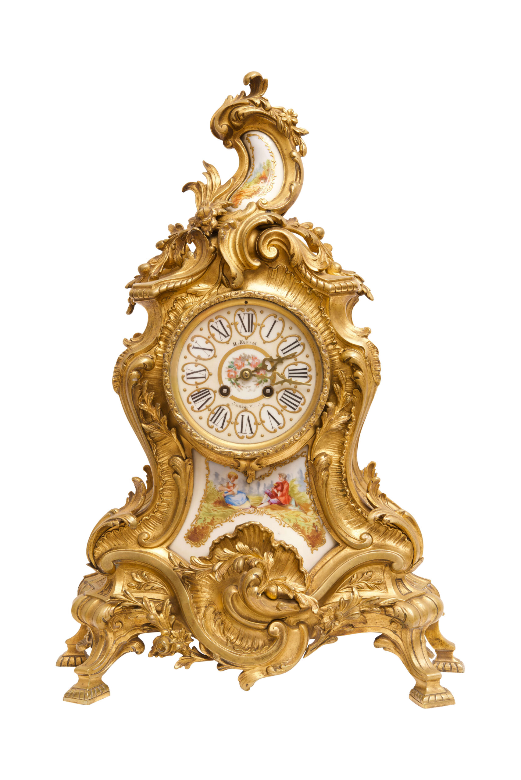 #217 Vergoldete Kaminuhr | Gilded Mantel Clock