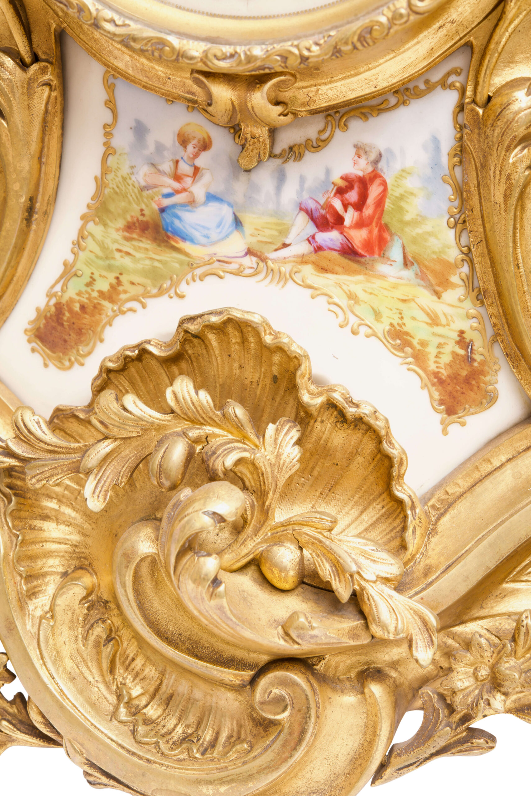 #217 Vergoldete Kaminuhr | Gilded Mantel Clock - Image 5
