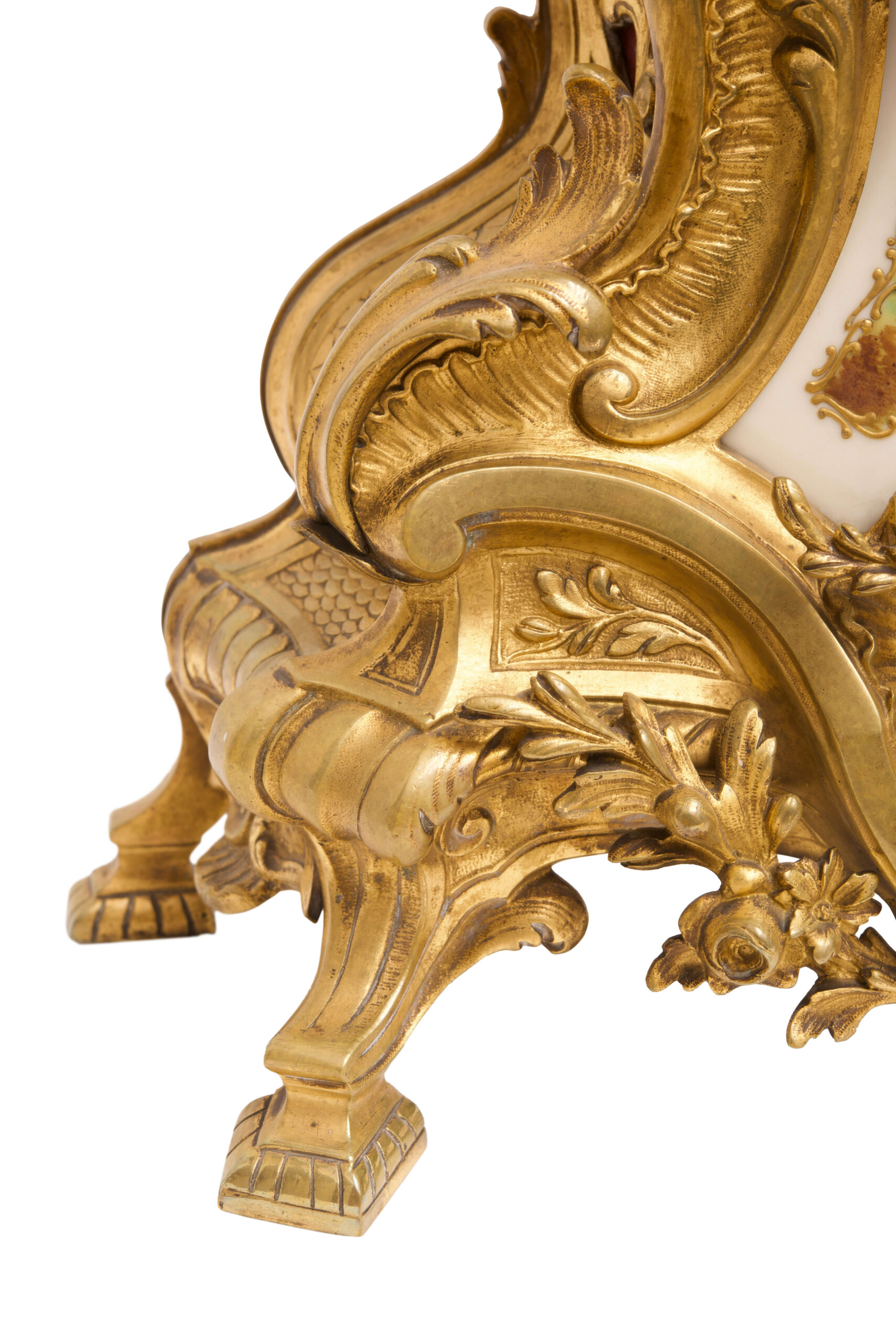 #217 Vergoldete Kaminuhr | Gilded Mantel Clock - Image 4