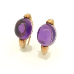 #232 Ohrbrisuren aus Silber mit Cabochon-Amethysten | Earrings In Silver With Cabochon Amethysts