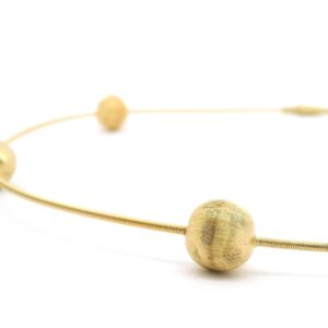 #247 Collier mit fünf Kugeln Gelbgold  | Necklace With Five Yellow Gold Beads