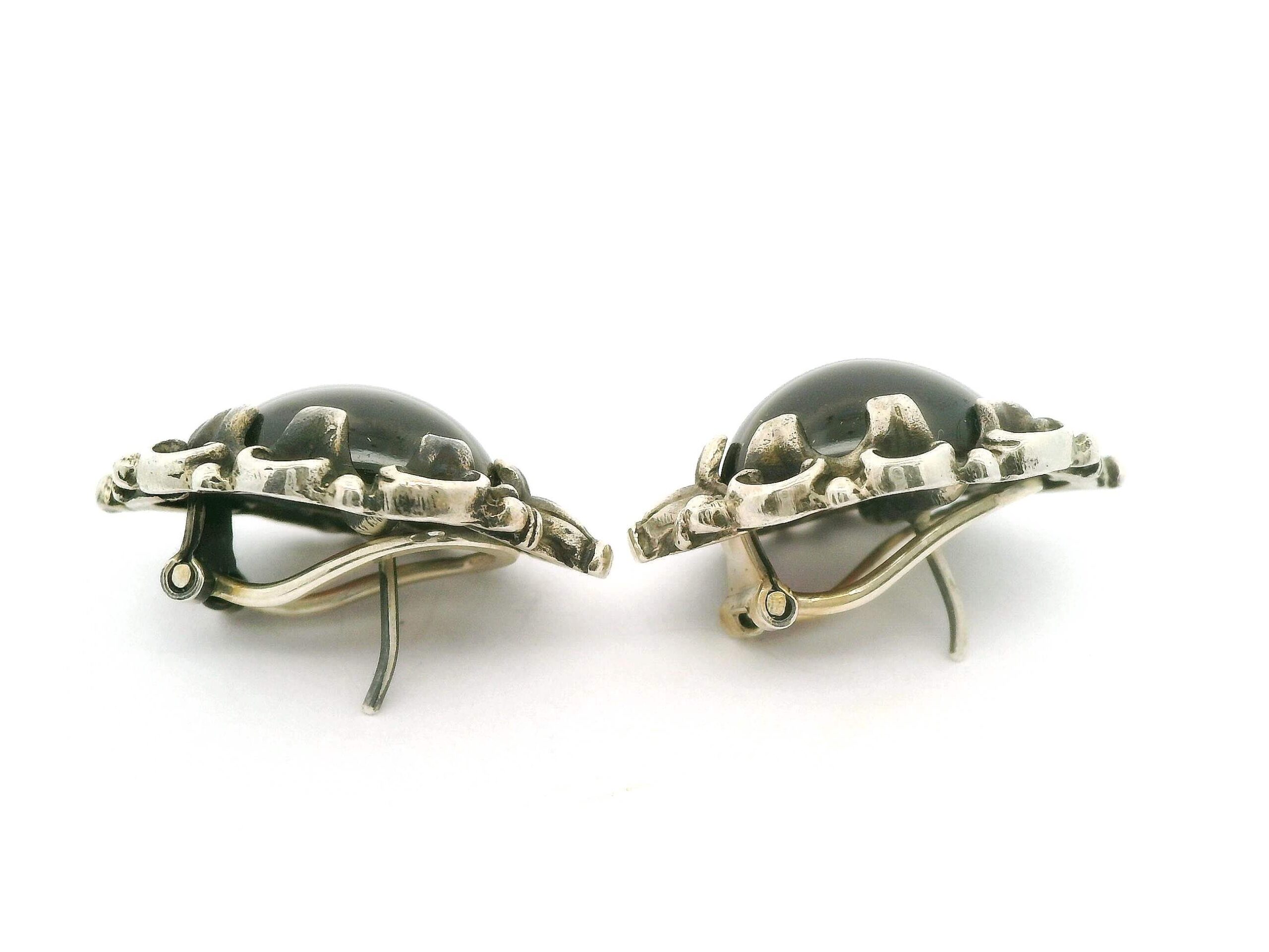 #265 Ohrclipse aus Silber mit Granaten | Earrings Silver with Garnets - Image 2