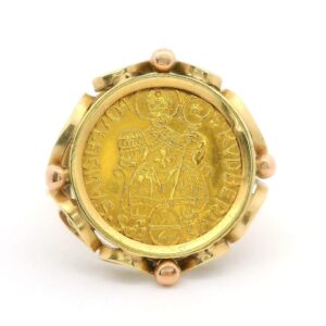 #284Ring aus Gelbgold mit Dukaten | Ring Yellow Gold with Ducat