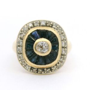 #285Ring aus Gelbgold mit Diamanten und Saphiren | Ring Yellow Gold with Diamonds and Sapphires