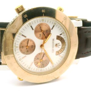 #290Armbanduhr Maserati aus Stahl/Plaque, Quarzwerk, mit Lederband | Wristwatch Maserati Steel/Plaque Quartz with Leather Strap