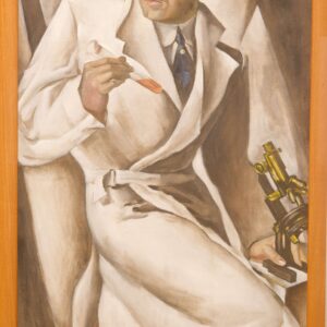 #3Stil nach Tamara de Lempicka, Großes Gemälde eines Akademikers | In The Style Of Tamara De Lempicka, Large Painting Of An Academic