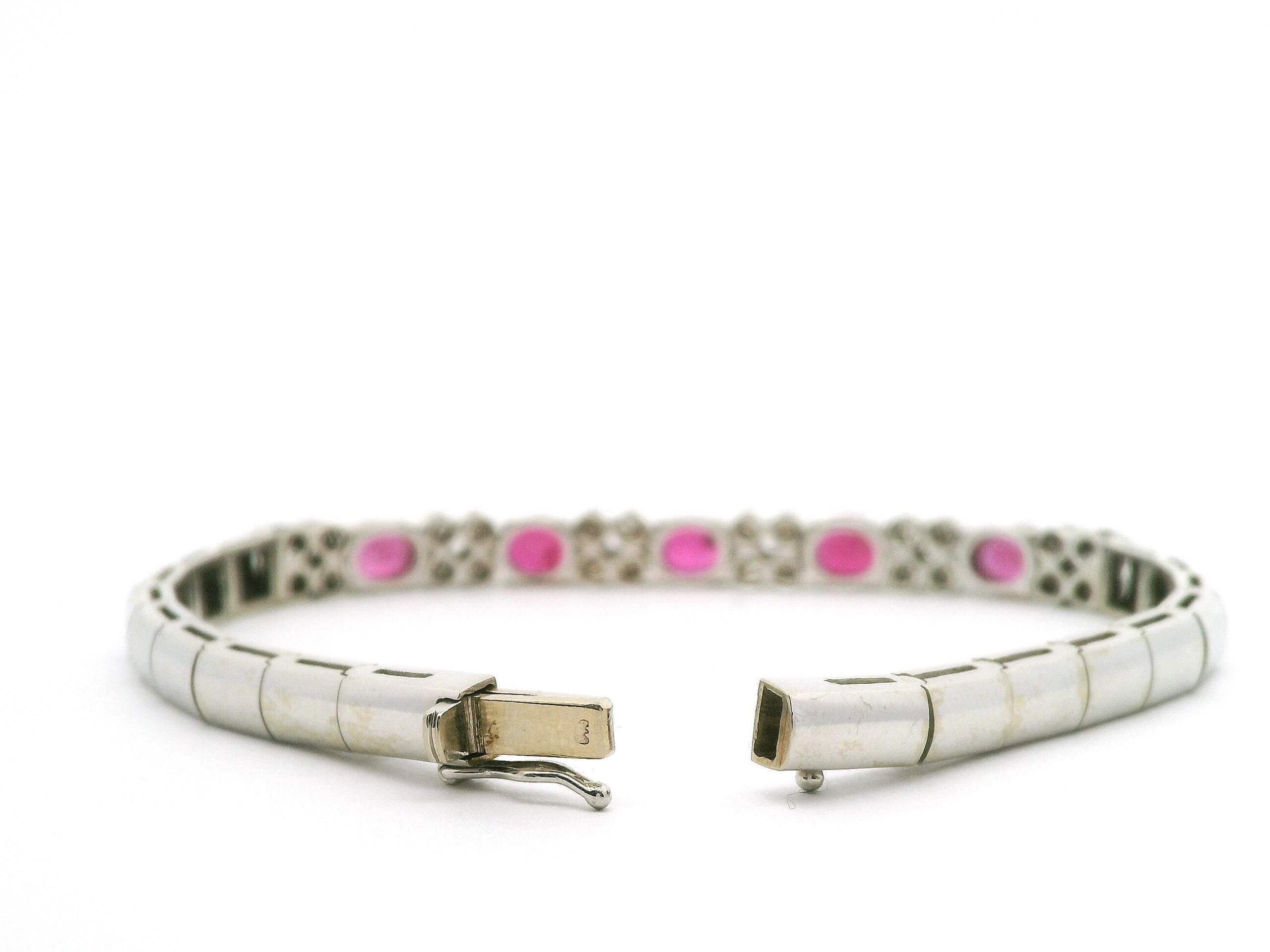 #304Armband aus Weißgold mit Brillanten und Rubinen | Bracelet In White Gold With Brilliant-Cut Diamonds And Rubies - Image 4