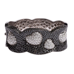 #306Armreif aus Weißgold mit Brillanten | Bangle In White Gold With Brilliant-Cut Diamonds