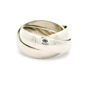 #45 Dreiteiliger Ring Weißgold  | Three-piece White Gold Ring