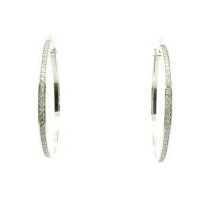 #75 Creolen Weißgold | White Gold hoop earRings