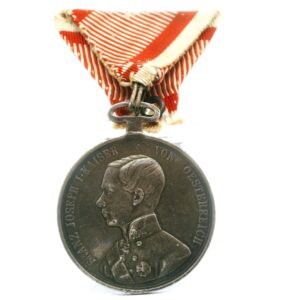 #75 Österreich, Kaiserreich – Tapferkeitsmedaille I. Klasse, Typ I, Variante Franz Joseph I. Ausgabe 1849–1859 | Austria, Empire – Bravery Medal, 1st Class, Type I, Franz Joseph I Variant (Issue 1849–1859)