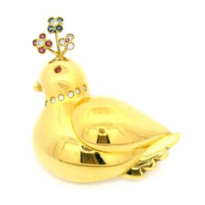 #95 Brosche Gelbgold "Taube" | Yellow Gold "Dove" Brooch