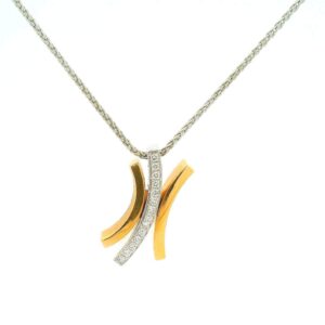 #96 Collier Weißgold und Gelbgold | Necklace in White Gold and Yellow Gold